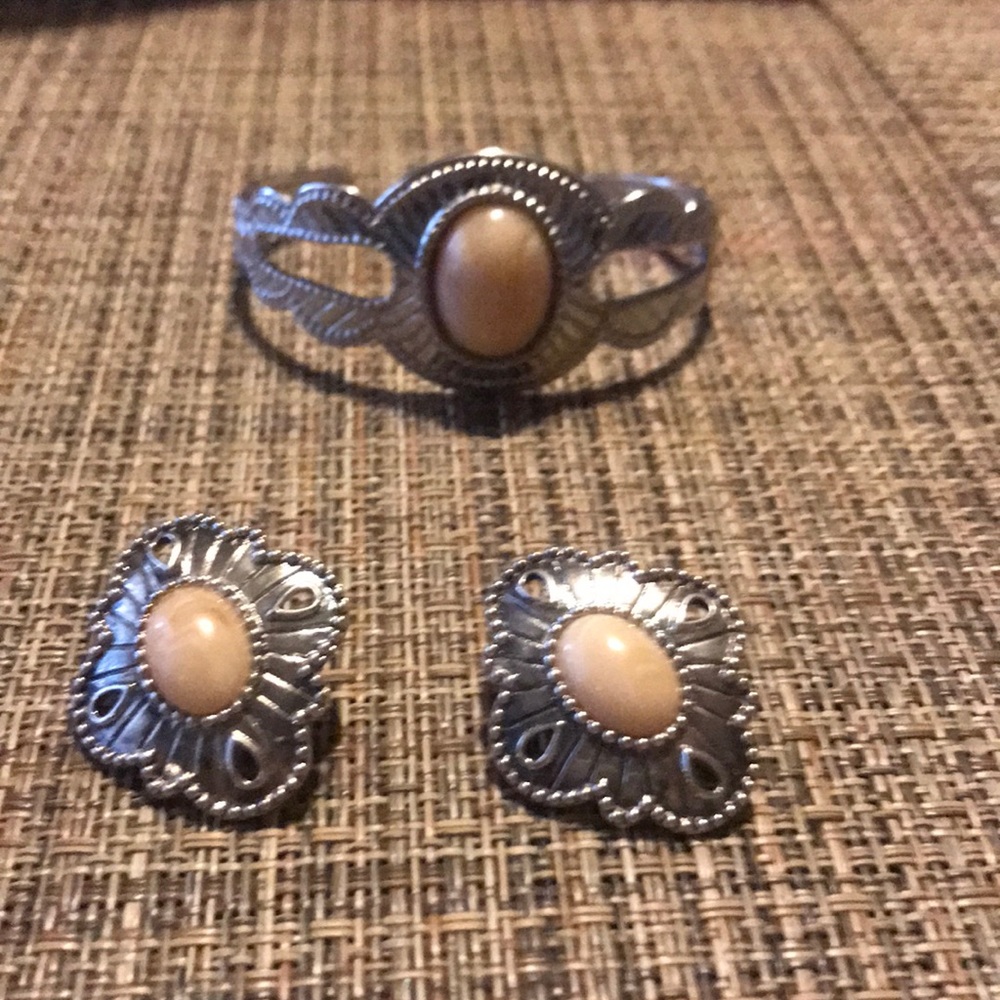 Earrings and matching bracelet